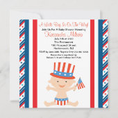 Invitation de ondulation de baby shower de drapeau (Devant)
