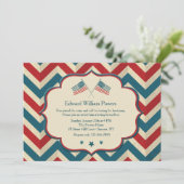 Invitation de ondulation de couleurs de drapeau (Debout devant)