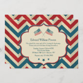 Invitation de ondulation de couleurs de drapeau (Devant / Derrière)