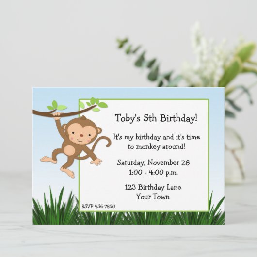 Invitation de oscillation de singe (Debout devant)