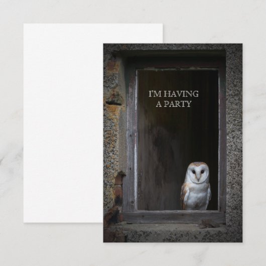 Invitation de Owl (Devant / Derrière)