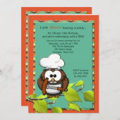 Invitation de Owl Cook BBQ (Devant / Derrière)