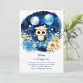 Invitation de Owl First Birthday (Debout devant)