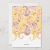 Invitation de Paisley Annaprashan (Premier Riz) (Dos)