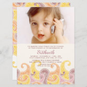 Invitation de Paisley Annaprashan XL (Premier Riz) (Devant / Derrière)