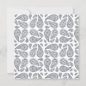 Invitation de Paisley de marine (Dos)