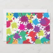 Invitation de palette de peinture d'anniversaire (Dos)