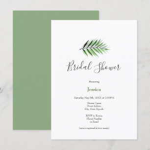 Invitation de palme aquarelle