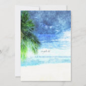 Invitation de palme aquarelle (Dos)