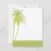 Invitation de palmiers tropicaux verts et blancs d (Dos)