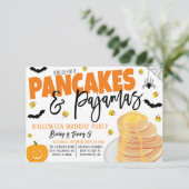 Invitation De Pancakes Et Pajamas D'Halloween (Debout devant)