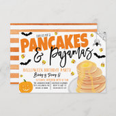 Invitation De Pancakes Et Pajamas D'Halloween (Devant / Derrière)