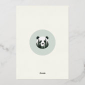 Invitation de Panda Hug Foil (Verso)