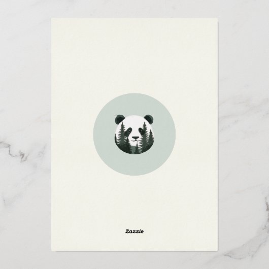 Invitation de Panda Hug Foil (Verso)