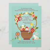 Invitation de panier de Pâques (Devant / Derrière)