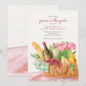 Invitation de panier de pique-nique (Devant / Derrière)