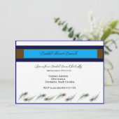 Invitation de paon de brunch de Fête de la mariée (Debout devant)