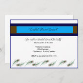 Invitation de paon de brunch de Fête de la mariée (Devant / Derrière)