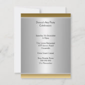 Invitation de paon d'or Toute partie (Dos)