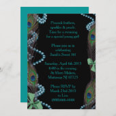 Invitation de paon noir (Devant / Derrière)