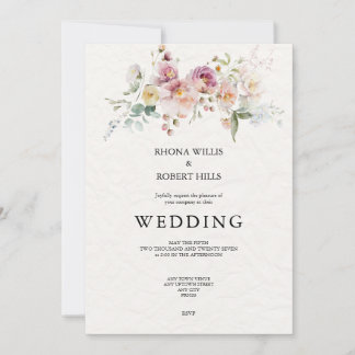 Invitation de papeterie Mariage florale