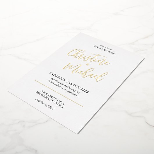 Invitation de papier d'aluminium (Rotation)