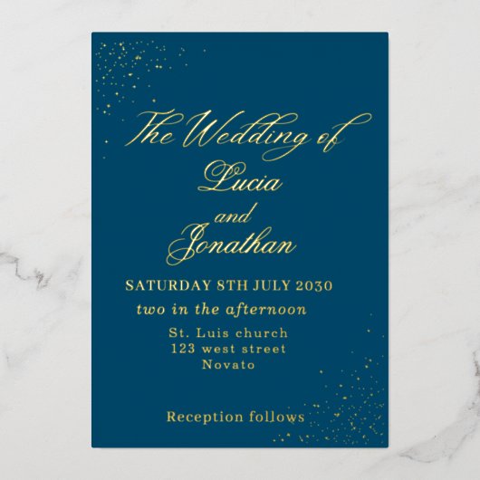 Invitation de papier d'aluminium (Recto)