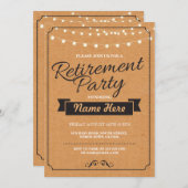 Invitation de papier retiré rustique de timbre de (Devant / Derrière)