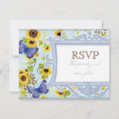 Invitation de papillon bleu tourbillon de tourneso (Dos)