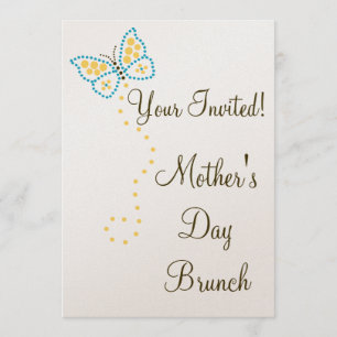 Invitation de papillon d'art de point