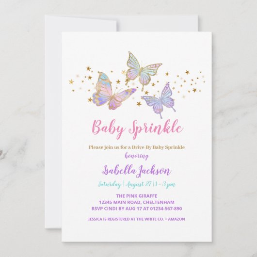 Invitation de papillons (Devant)