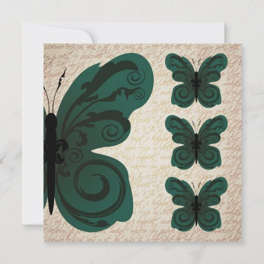 Invitation de papillons brûlés (Dos)