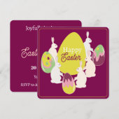 Invitation de Pâques. (Devant / Derrière)