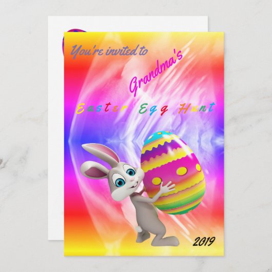 Invitation de Pâques (Devant / Derrière)