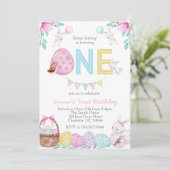 Invitation de Pâques, anniversaire de Bunny (Debout devant)