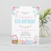 Invitation de Pâques, anniversaire de Bunny (Debout devant)