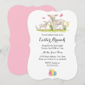 Invitation de Pâques aux moutons doux (Devant / Derrière)