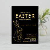 Invitation de Pâques Brunch Gold Foil (Debout devant)