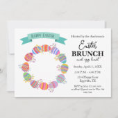 Invitation de Pâques Brunch Wreath of Eggs (Devant)