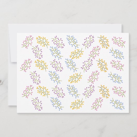 Invitation de Pâques Brunch Wreath of Eggs (Dos)