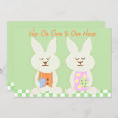 Invitation de Pâques Bunnies (Devant / Derrière)