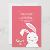 Invitation de Pâques Bunny Blanc (Devant)