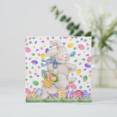 Invitation de Pâques (chasse aux oeufs ?) (Debout devant)