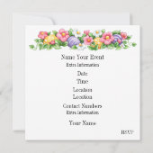 Invitation de Pâques (chasse aux oeufs) (Dos)