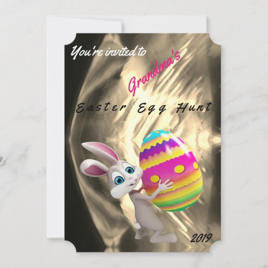 Invitation de Pâques - Chasse aux Oeufs de Pâques (Devant)