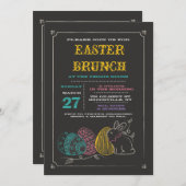 Invitation de Pâques de Chalkboard (Devant / Derrière)