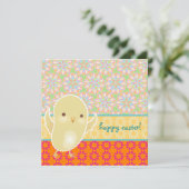 Invitation de Pâques de poussin de bébé (Debout devant)