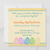 Invitation de Pâques de poussin de bébé (Dos)