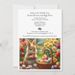 Invitation de Pâques familiale pour dîner et chass