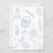 Invitation de Pâques Fantaisiste pour Brunch & Cha (Dos)
